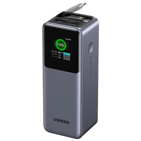 Ugreen 165W POWERBANK W RETRACT USB-C CABLE – image 1