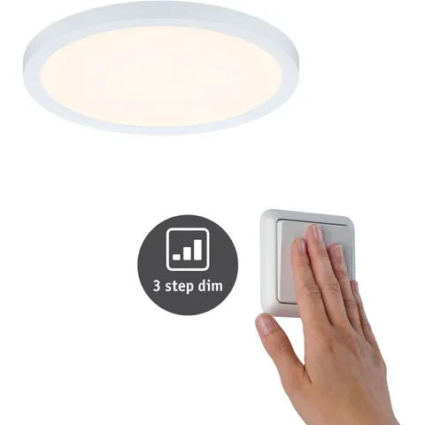 Paulmann Panel Areo 830, round, white, 3-step dimmable, 17.5 cm – image 1