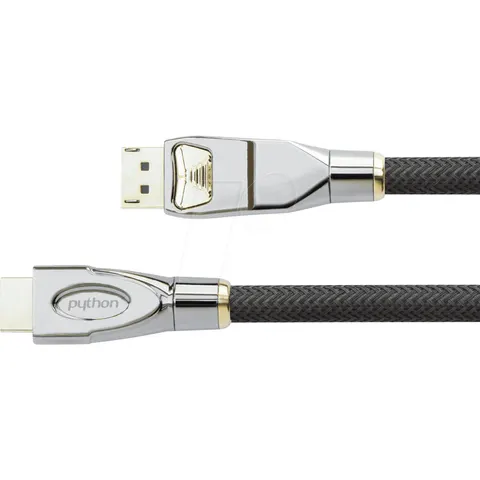 PYTHON PYT M0084 - DisplayPort 1.2/HDMI 2.0 Cable black 1m – image 1