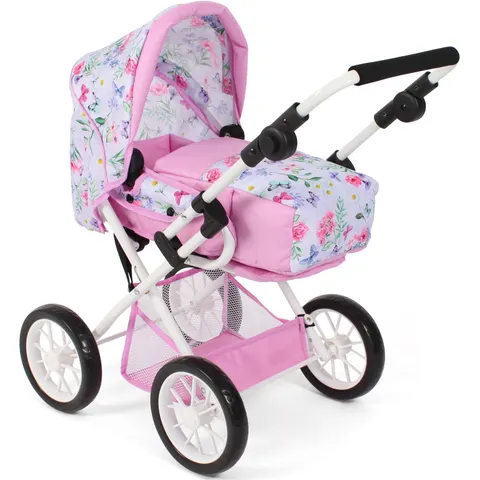 Kombi-Puppenwagen LENI Flowers – afbeelding 1