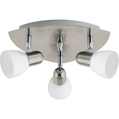 EGLO Enea - Plafondspots - 3 Lichts - Nikkel-Mat - Wit – 909864 – afbeelding 1