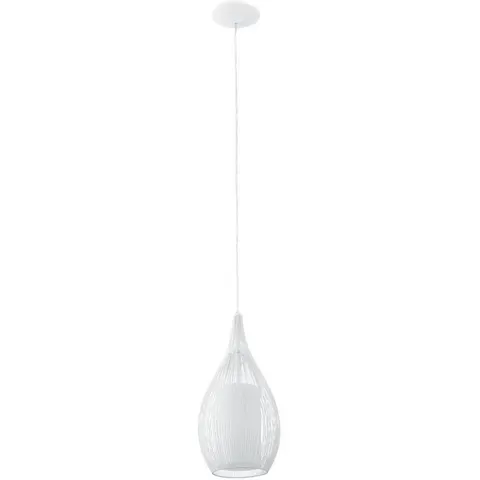 EGLO Razoni - Hanglamp - 1 Lichts - Ø190mm. - Wit – afbeelding 1