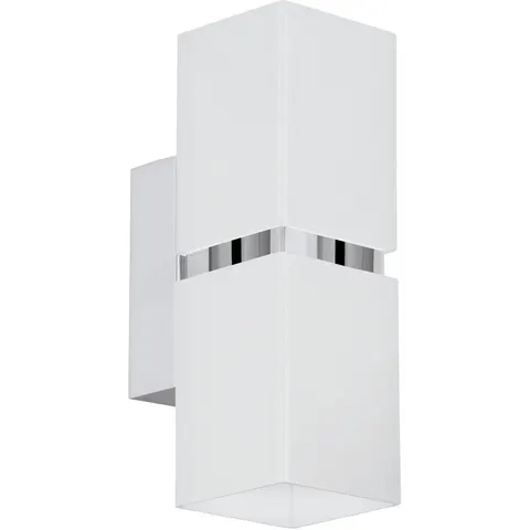 EGLO Passa - Wandlamp - 2 Lichts - Chroom, Wit – afbeelding 1