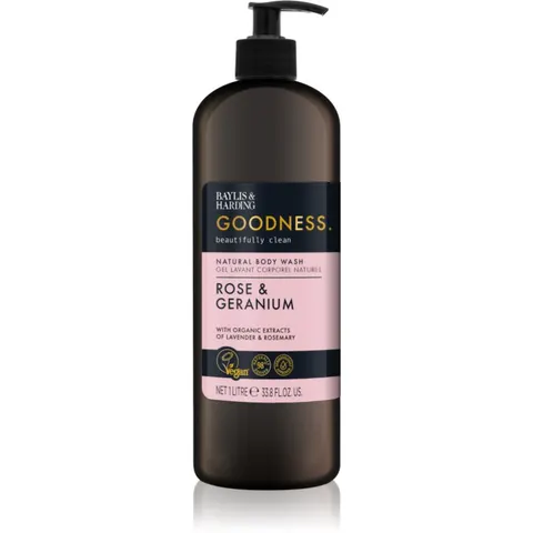 Baylis & Harding Goodness Rose & Geranium Douchegel 1000 ml – afbeelding 1