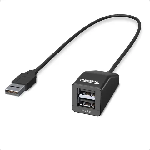 Plugable Technologies 2-in-1 USB Splitter with Dual USB 2.0 Ports. Com – image 1