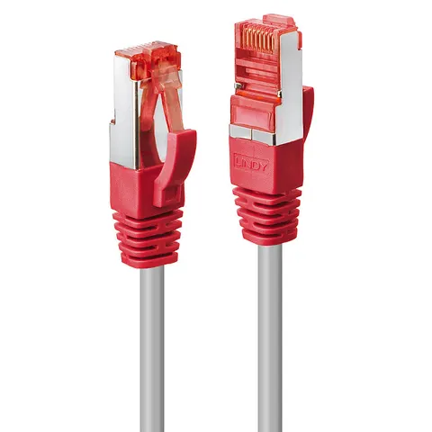 LINDY Patchkabel Cat6 CrossOver S/FTP grau/rot 7.50m – Bild 1