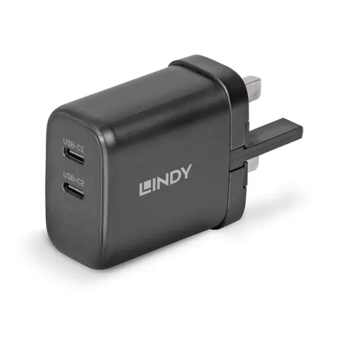 Lindy 65W USB 2 x Type C Charger – image 1