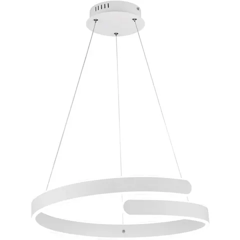 Reality Leuchten Parma LED pendant light, switch dimmer, white – image 1