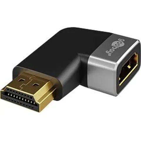 goobay HDMI Winkeladapter HDMI-A-Stecker / HDMI-A-Buchse – 72012 – Bild 1