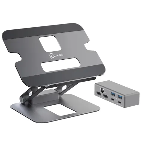 j5create JTS427 Multi-Angle Dual 4K Docking Stand – image 1