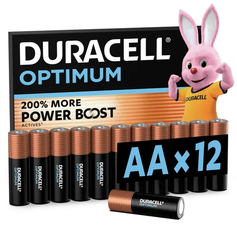 Batterij Duracell Optimum 12x AA – afbeelding 1