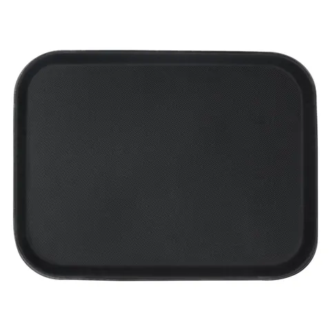Argon Tableware Rectangular Serving Tray - 51 x 38cm - Reusable Non Slip Stackable Rubberized Food Drinks Platter Tray – image 1