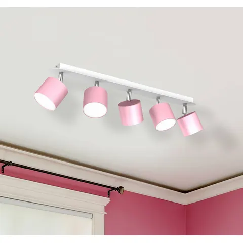 Eko-Light Cloudy ceiling spotlight, 5-bulb, pink – image 1