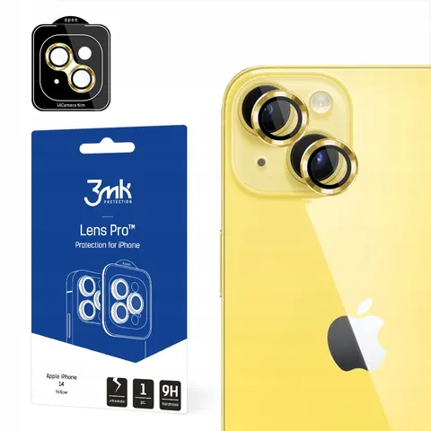 Apple iPhone 14 - 3mk Lens Protection Pro Yellow – afbeelding 1