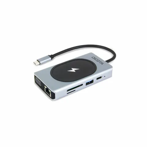 DICOTA D32059 interface hub USB Type-C Black Silver – image 1