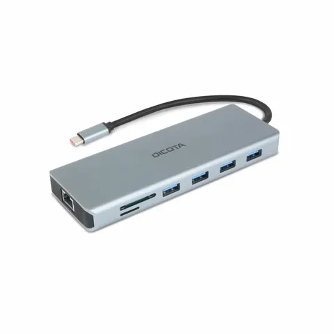 DICOTA D32065 interface hub USB 3.2 Gen 1 (3.1 Gen 1) Type-C Silver – image 1