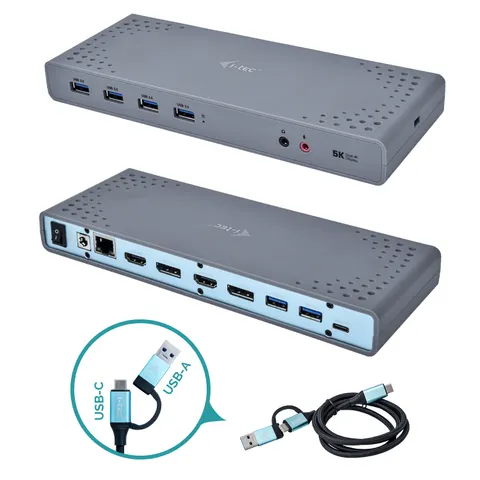 i-tec USB 3.0 / USB-C / Thunderbolt 3 Dual Display Docking Station – image 1