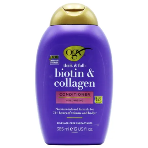 OGX Biotin & Collagen Volumising Conditioner – 385ml – afbeelding 1