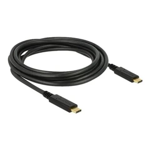 DELOCK Kabel USB C > C E-Marker 5A 3.0m schwarz – Bild 1