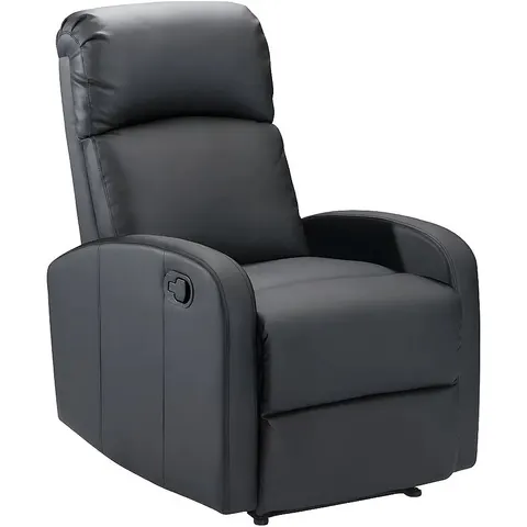 Vente-unique Fauteuil relax en simili ISAO - Noir – image 1