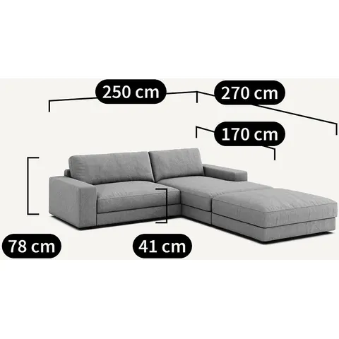 AM.PM Canapé d’angle velours, Skander – 3502966251 – image 1