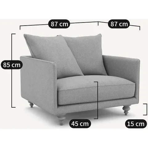 AM.PM Fauteuil en velours texturé, LAZARE – image 1