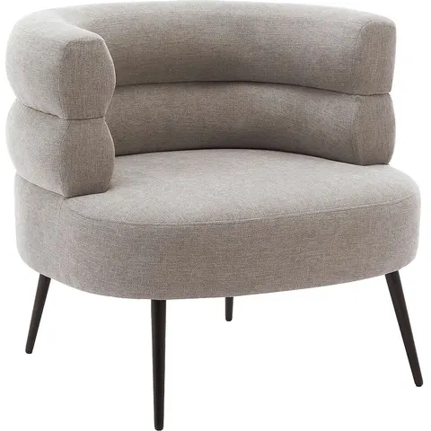 Vente-unique Fauteuil en tissu gris CAMEDO – image 1