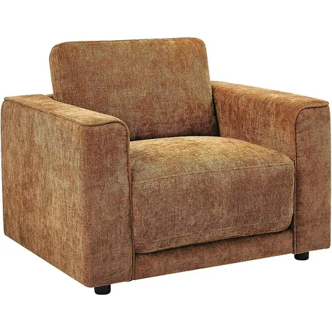 Vente-unique Fauteuil en tissu texturé terracotta NETUSO – image 1