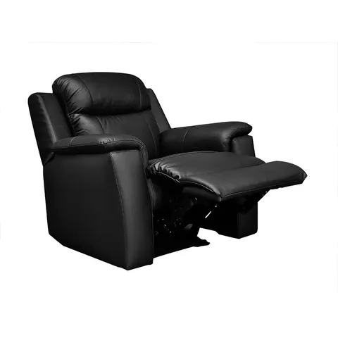 Vente-unique Fauteuil relax EVASION en cuir - Noir – image 1