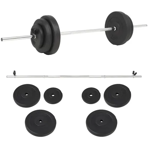 vidaXL Ensemble de haltères 30 kg – image 1