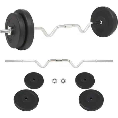 vidaXL Ensemble d'haltères 30 kg – image 1
