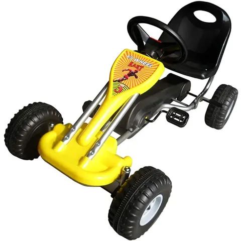vidaXL Kart à pédales Jaune – image 1
