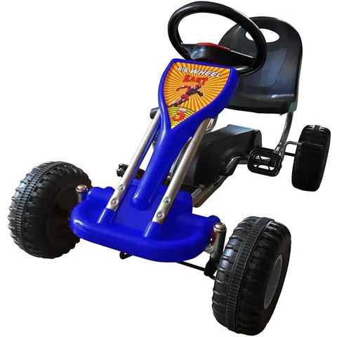 vidaXL Kart à pédales Bleu – image 1