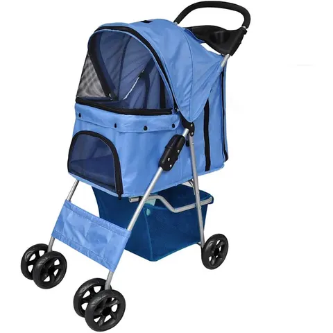vidaXL Poussette pour chiens Bleu – image 1