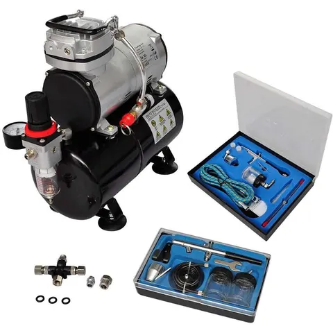 vidaXL Kit de compresseur professionnel avec 2 pistolets – image 1
