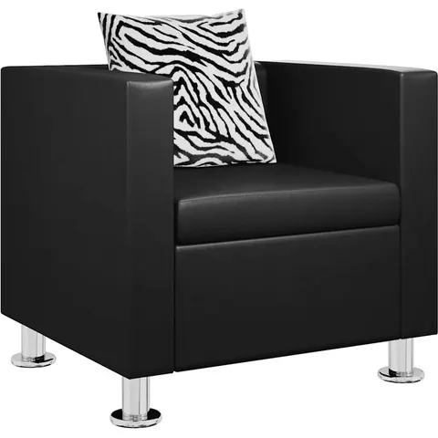 vidaXL Fauteuil noir similicuir – 941606 – image 1