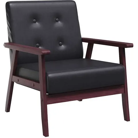vidaXL Fauteuil noir similicuir – 593432 – image 1