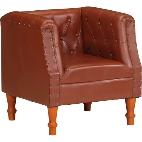 vidaXL Fauteuil marron cuir véritable – 826905 – image 1