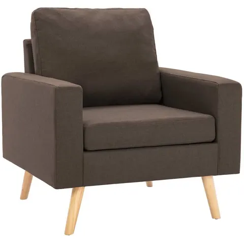 vidaXL Fauteuil marron tissu – 892542 – image 1