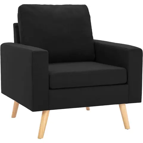 vidaXL Fauteuil Noir Tissu – 892610 – image 1