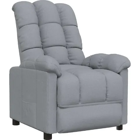 vidaXL Fauteuil inclinable Gris clair Tissu – 991399 – image 1