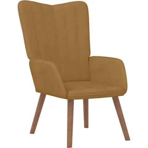 vidaXL Chaise de relaxation Marron Velours – 420348 – image 1