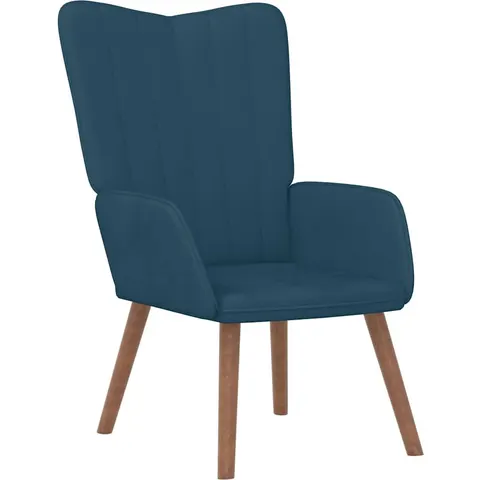 vidaXL Chaise de relaxation Bleu Velours – 420362 – image 1