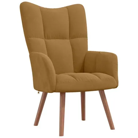 vidaXL Chaise de relaxation Marron Velours – 424308 – image 1