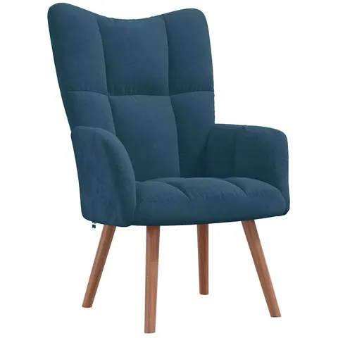vidaXL Chaise de relaxation Bleu Velours – 424322 – image 1