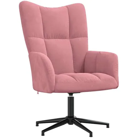 vidaXL Chaise de relaxation Rose Velours – 424704 – image 1