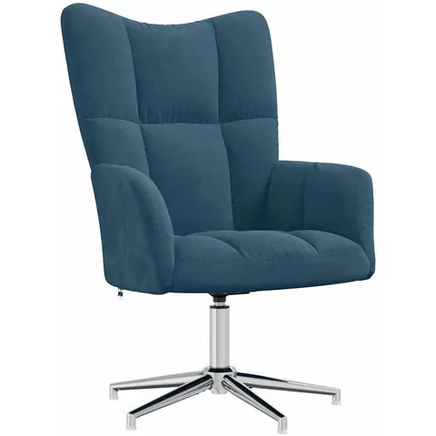 vidaXL Chaise de relaxation Bleu Velours – 424988 – image 1
