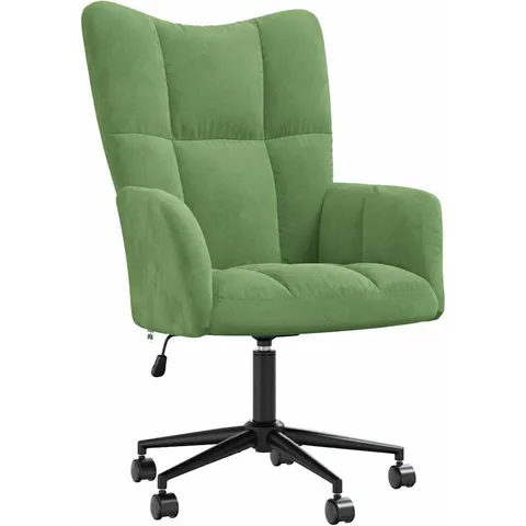 vidaXL Chaise de relaxation Vert clair Velours – 425466 – image 1