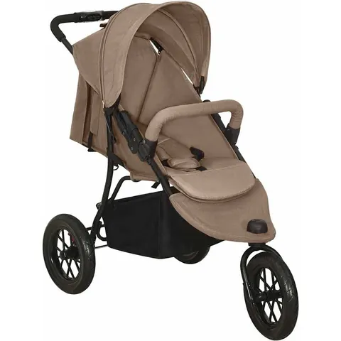 vidaXL - Kinderwagen - staal - taupe – afbeelding 1