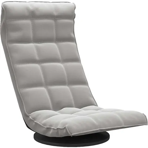 vidaXL Chaise de sol pivotante Gris clair Velours – image 1